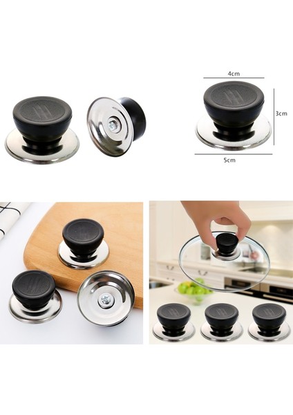 No.1 Tarzı 1 Adet Evrensel Mutfak Aksesuarları Tencere Değiştirme Gereçler Tencere Tava Kapak Kapak Dairesel Tutma Düğmesi Vida Kolu Pişirme (Yurt Dışından) fırsatları
