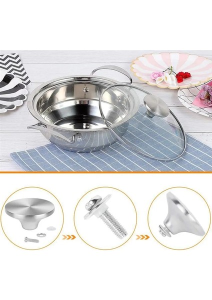 Gümüş Tarzı Paslanmaz Çelik Tencere Kapağı Kolu Isıya Dayanıklı El Kavrama Düğmesi Kaldırma Kulp Kılıfı Mutfak Tencere Yedek Parçaları (Yurt Dışından) indirimleri
