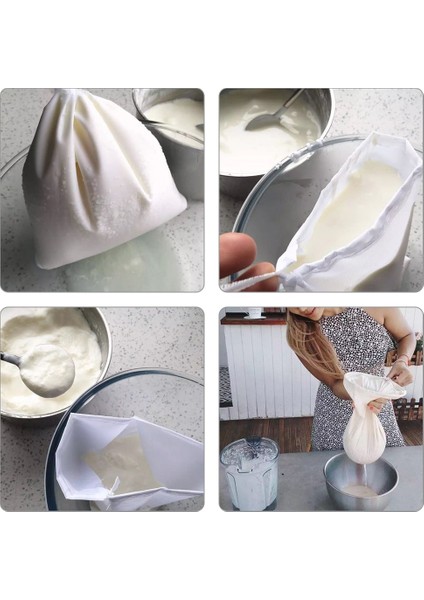 100 Mesh 15X20 cm Stili Mutfak Filtre Kumaş Torbalar Kahve Süt Çay Meyve Suyu Şarap Süzgeç Örgü Yeniden Kullanılabilir Naylon Filtre Torbası Net Sıvı Filtresi (Yurt Dışından)