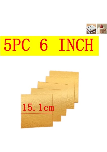 Js-6 Stili Thickne-10 Inch Altın Kare Yuvarlak Kek Mat Kağıt Panoları Cupcake Doğum Günü Pastası Standı Karton Liner (Yurt Dışından)
