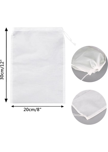 20X30CM Tarzı 100-200-300 Ağ Somun Süt Torbaları, Mikron Yeniden Kullanılabilir Naylon Gıda Süzgeç Torbaları Soya Sütü Filtre Torbaları Yoğurt Sütü Şarap Demleme Filtreleri Torbası (Yurt Dışından)