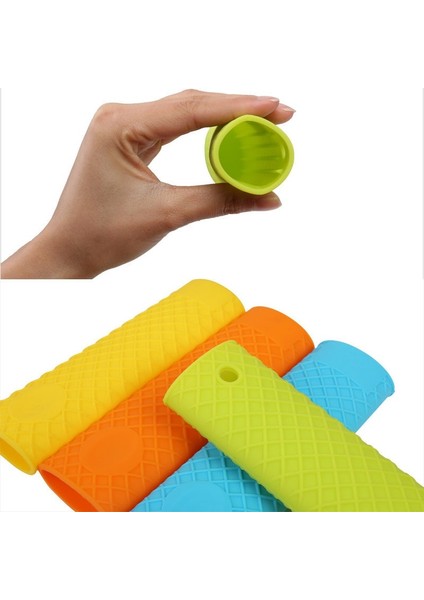 Mavi Stil Tencere Tutucu Kol Kayma Kapağı Kavrama Tencere Parçaları Tencere Parçaları Benzersiz Silikon Mutfak Tencere Tava Kolu U3 (Yurt Dışından) modelleri