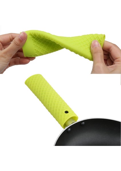 Mavi Stil Tencere Tutucu Kol Kayma Kapağı Kavrama Tencere Parçaları Tencere Parçaları Benzersiz Silikon Mutfak Tencere Tava Kolu U3 (Yurt Dışından) fırsatları