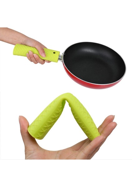 Mavi Stil Tencere Tutucu Kol Kayma Kapağı Kavrama Tencere Parçaları Tencere Parçaları Benzersiz Silikon Mutfak Tencere Tava Kolu U3 (Yurt Dışından) indirimleri