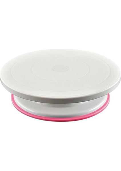 Pembe Tarzı 11 Inç Kek Döner Pikap Döner Kaymaz Yuvarlak Kek Standı Dekorasyon Döner Tabla Mutfak Dıy Tava Pişirme Aracı ve Kazıyıcı (Yurt Dışından)