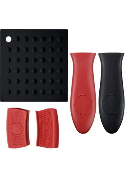 No.3 Tarzı 1 Takım Yumuşak Pot Kulp Kılıfı Silikon Isı Yalıtımı Aşınmaya Dayanıklı Esnek Anti-Deforme Tencere Kol Kazıyıcı Günlük Kullanım Için (Yurt Dışından) indirimleri