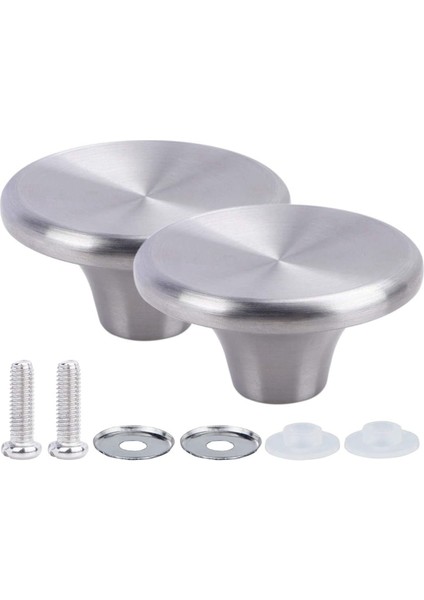 Gümüş Tarzı 2 Adet Hollandalı Fırın Düğmesi, Paslanmaz Çelik Tencere Kapağı Değiştirme Düğmesi Le Creuset Için Aldi Için Lodge, Düğme Tencere Kapağı Kolu (Yurt Dışından)