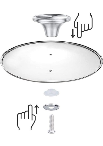 Gümüş Tarzı 2 Adet Hollandalı Fırın Düğmesi, Paslanmaz Çelik Tencere Kapağı Değiştirme Düğmesi Le Creuset Için Aldi Için Lodge, Düğme Tencere Kapağı Kolu (Yurt Dışından)