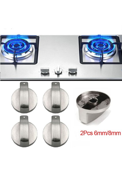 0-6mm Tarzı Mutfak Gaz Sobası Kontrol Düğmeleri Çinko Alaşımlı Metal Döner Anahtar Adaptörü Yedek Parça Aksesuar (Yurt Dışından)