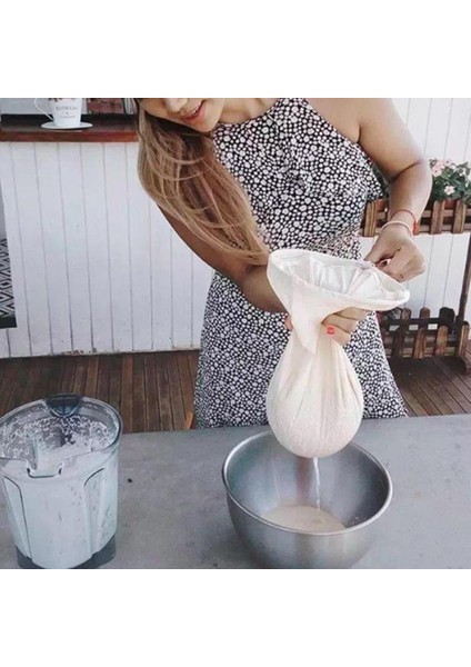 300 Ağ Stili cm Somun Süt Torbası Yeniden Kullanılabilir Badem Sütü Torbası Süzgeç Ince Örgü Naylon Tülbent Cold Brew Kahve Filtresi (Yurt Dışından)