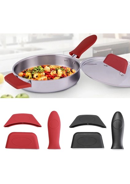 No.1 Tarzı Kaymaz Silikon Kulp Tutacağı Tencere Parçaları Potholder Dökme Demir Tava Kavrama Kol Kapağı Tencere Tavalar Kolu Parçaları (Yurt Dışından)