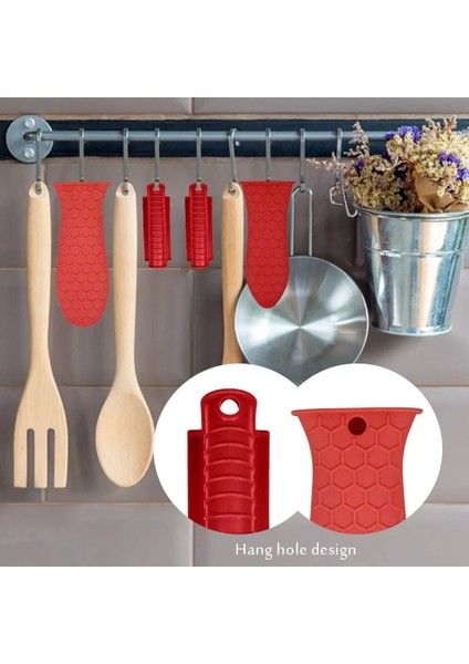 Siyah S Tarzı Silikon Isıya Dayanıklı Kapak Tencere Tava Kulp Tutacağı Potholder Dökme Mutfak Aksesuarları Demir Tava Kavrama Kol Kapağı (Yurt Dışından)