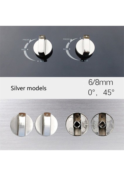 0-8mm Tarzı Mutfak Gaz Sobası Kontrol Düğmeleri Çinko Alaşımlı Metal Döner Anahtar Adaptörü Yedek Parça Aksesuar (Yurt Dışından) modelleri