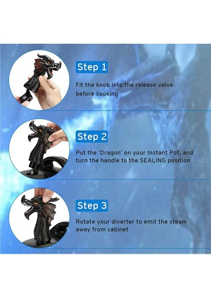 Kırmızı Stil Yangın Soluyan Ejderha Buhar Yönlendirici Basınç Tahliye Aksesuarı Uyumlu Anında Ninja Foodi Mutfak Malzemeleri Için Güveç Modelleri (Yurt Dışından) indirimleri