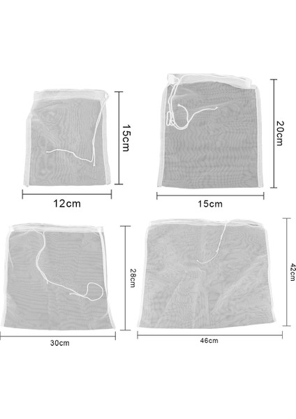 100 Mesh 12X15 cm Stili Yeniden Kullanılabilir Şarap Filtresi Sıvı Süt Meyve Suyu Kahve Çay Süzgeç Örgü Kumaş Naylon Net Çanta Mutfak Aletleri ve Aletler (Yurt Dışından)