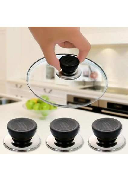 Gümüş Tarzı 1 Adet Evrensel Mutfak Kapağı Kolu Tencere Değiştirme Anti Haşlanma Cam Tencere Tava Kapağı Mutfak Aletleri Mutfak Aksesuarları (Yurt Dışından) fiyatları