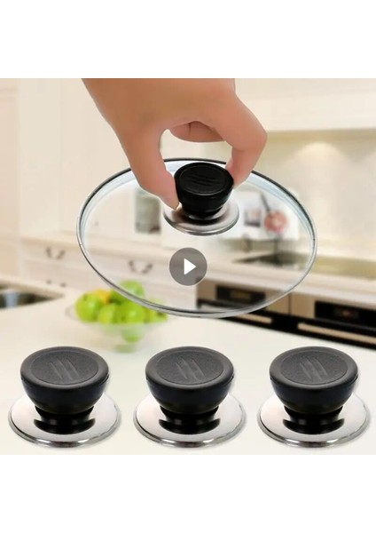 3 Adet Tarzı Isıya Dayanıklı Tencere Tava Kapağı Evrensel Yedek Mutfak Tencere Tencere Tava Kapağı El Tutma Düğmesi Kulp Kapağı Tava Kapağı Kolu Mutfak (Yurt Dışından) indirimleri