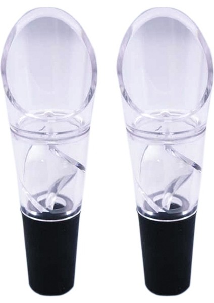 2 Adet Tarzı 2 Adet Hızlı Dekantör Beyaz Kırmızı Şarap Şişesi Damla Durdurma Üst Stoper Damping Huni Havalandırıcı Pourer Premium Havalandırma Dekantör Bacalı (Yurt Dışından)