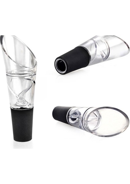 2 Adet Tarzı 2 Adet Hızlı Dekantör Beyaz Kırmızı Şarap Şişesi Damla Durdurma Üst Stoper Damping Huni Havalandırıcı Pourer Premium Havalandırma Dekantör Bacalı (Yurt Dışından)