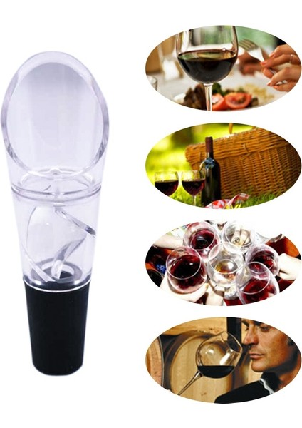 2 Adet Tarzı 2 Adet Hızlı Dekantör Beyaz Kırmızı Şarap Şişesi Damla Durdurma Üst Stoper Damping Huni Havalandırıcı Pourer Premium Havalandırma Dekantör Bacalı (Yurt Dışından)