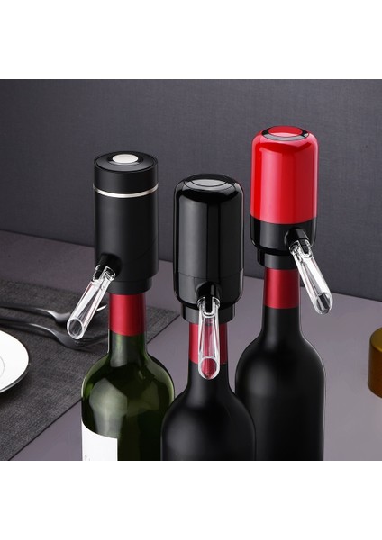 Gümüş Sürahi Stili Elektrikli Şarap Dekantör Havalandırıcı Otomatik Dökücü Dekantör Üzüm Dökücüler Havalandırıcı Şarap Tıpalar Taşınabilir Bar Aksesuarları Ev Aracı (Yurt Dışından) modelleri