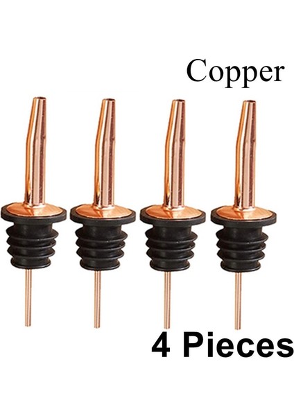 4 Adet Bakır Tarzı Et Yeni Paslanmaz Çelik Çeşitli Şarap Likör Ruhu Dökücü Serbest Akış Şarap Şişesi Dökme Bacalı Durdurucu (Yurt Dışından) fiyatları