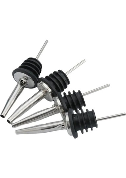 4 Adet Gösterildiği Gibi Adet Paslanmaz Çelik Şarap Zeytinyağı Akıtıcı Dağıtıcı Bacalı Cam Şişe Akıtıcı Kapak Bacalı Stoper Ağızlık Barmen (Yurt Dışından)
