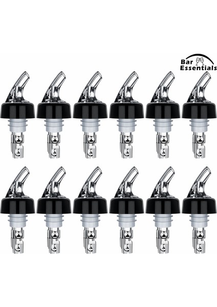 Siyah 12 Adet Tarzı 30ML Otomatik Ölçülen Şişe Dökücü Hızlı Atış Spirit Içecekler Şarap Kokteyl Dispenseri Barware Şarap Akıtıcı (Yurt Dışından)