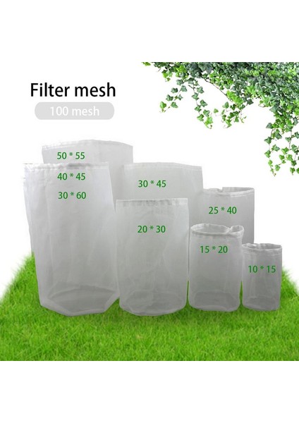 25X40 Stili 8 Boyutları Yerli Bira Bira Şarap Filtre Torbası Çay Kuruyemiş Suyu Süt Naylon Net Filtre Torbası Net Filtre Yeniden Kullanılabilir (Yurt Dışından)