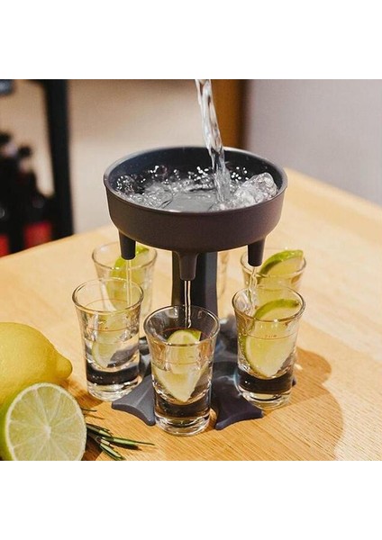 Mavi Stil 6 Shot Plastik Dispenser Tutucu Likör Dispenseri Şarap Tekila Viski Bira Rafı Bar Aksesuarları Parti Shot Cam Içme Araçları (Yurt Dışından) fiyatları