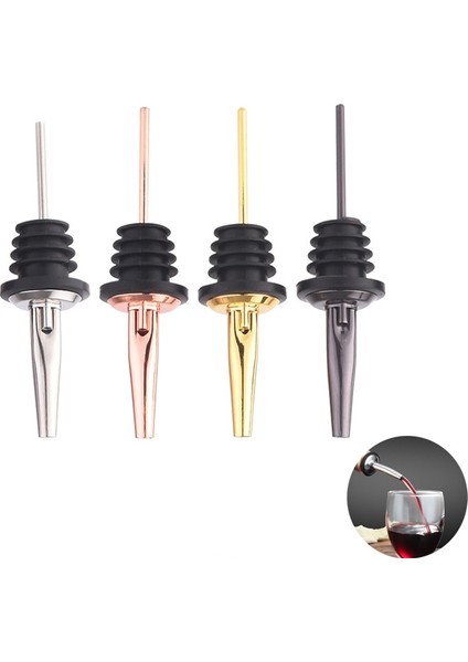 2 Gümüş Tarzı Paslanmaz Çelik Likör Şişesi Dökücüler Likör, Sirke, Şurup Veya Zeytinyağı Dökmek Için Konik Ağızlı Yağ Dispenseri Şişe Ağızları (Yurt Dışından) fırsatları