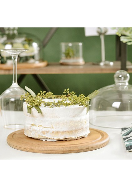 Ahşap Tarzı Ahşap Kek Standı Tatlı Tabağı Macaron Cupcake Servis Tepsisi Şeffaf Cam Kubbe Ekran Kapağı Gıda Kabı (Yurt Dışından) fırsatları