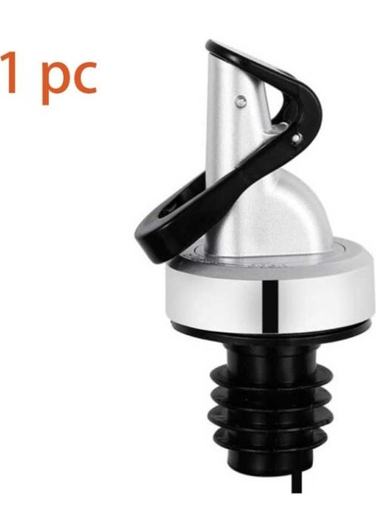 Gümüş 1 Adet Tarzı Ev Otomatik Zeytinyağı Püskürtücü Likör Dispenseri Kauçuk Şarap Dökücüler Flip Top Içecek Kırmızı Şarap Stoper Mutfak Alet Çubuğu Aksesuar (Yurt Dışından)