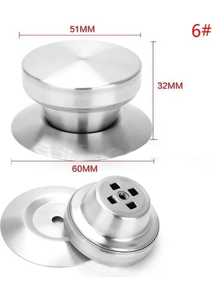 F Stili Yedek Tencere Tava Kapağı El Tutma Düğmesi Kulp Kapağı Tencere Kolu Mutfak Tencere Mutfak Gereçleri (Yurt Dışından)