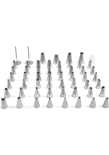 55 Parça Tarzı Et Kek Standı Döner Tabla Seti Pasta Süsleme Aletleri Masa Pişirme G Nozul Torbalı Pasta Spatula Kazıyıcı Tatlı Seti (Yurt Dışından)
