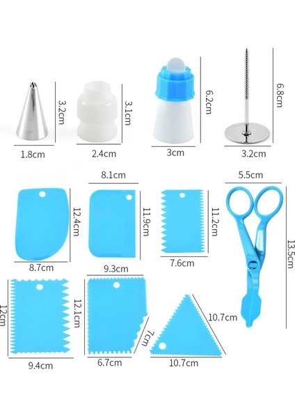 55 Parça Tarzı Et Kek Standı Döner Tabla Seti Pasta Süsleme Aletleri Masa Pişirme G Nozul Torbalı Pasta Spatula Kazıyıcı Tatlı Seti (Yurt Dışından) fiyatları
