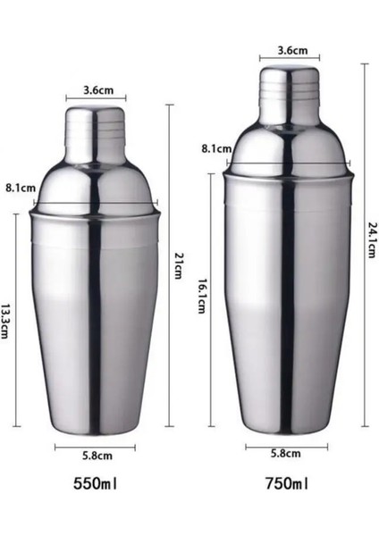 Kokteyl Bardağı 550ML Tarzı Paslanmaz Çelik Kokteyl Shaker Mikser Şarap Martini Boston Shaker Barmen Içecek Parti Bar Araçları Için Mutfak Aletleri (Yurt Dışından)