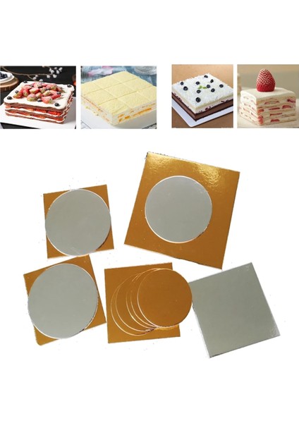 9 Gümüş Tarzı Thickne-10 Inch Altın Kare Yuvarlak Kek Mat Kağıt Panoları Cupcake Doğum Günü Pastası Standı Karton Liner (Yurt Dışından) fırsatları