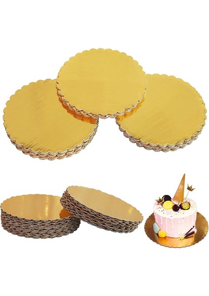 19CM Tarzı 3 Parça Ake Kurulu Yuvarlak Tek Kullanımlık Tatlı Tepsisi Altın Kek Tabanı Karton Düğün Doğum Günü Partisi Için Mutfak Aksesuarları (Yurt Dışından) fırsatları