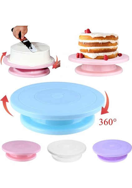 Açık Sarı Stil Kek Pikap Standı Kek Dekorasyon Aksesuarları Dıy Kalıp Dönen Kararlı Wendding Doğum Günü Partisi Dekoru Pasta Araçları (Yurt Dışından) fiyatları