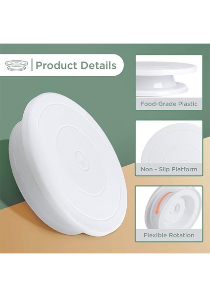 Açık Sarı Stil Kek Pikap Standı Kek Dekorasyon Aksesuarları Dıy Kalıp Dönen Kararlı Wendding Doğum Günü Partisi Dekoru Pasta Araçları (Yurt Dışından) fırsatları