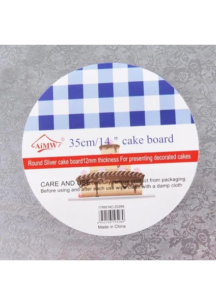 14 Inç Tarzı Uygun Haşlanma Önleyici Alüminyum Folyo Kek Hareketli Tepsi Mutfak Pişirme Aracı Mover Restoran Ekran Kek Sergi Masası (Yurt Dışından)