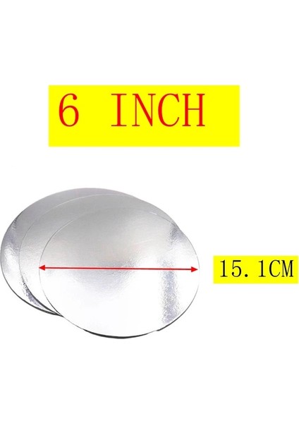 6 Inç Gümüş Tarzı Inç Altın Yuvarlak Kek Tahtası Daire Tabanı Cupcakes Standı Kağıt Kutuları Gömlekleri Parti Pasta Pişirme Mat Süslemeleri (Yurt Dışından)