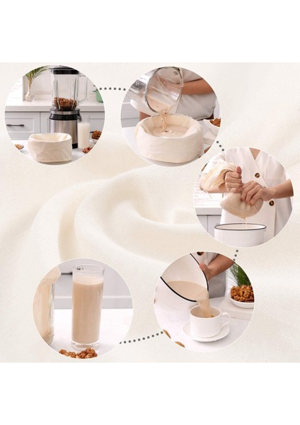 30X45CM Tarzı Yeniden Kullanılabilir Somun Süt Torbaları Yeniden Kullanılabilir Pamuklu Gıda Süzgeçleri Torbaları Yoğurt Cold Brew Kahve Filtresi Mutfak Ince Örgü Tülbent Filtreler (Yurt Dışından)