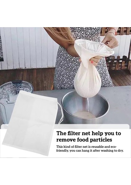 No.2 Tarzı Somun Süt Torbası Filtre Bezi Yeniden Kullanılabilir Filtre Net Çevre Dostu Naylon Gazlı Bez Süzgeç Ipli Soğuk Demleme Kahve Filtresi (Yurt Dışından)