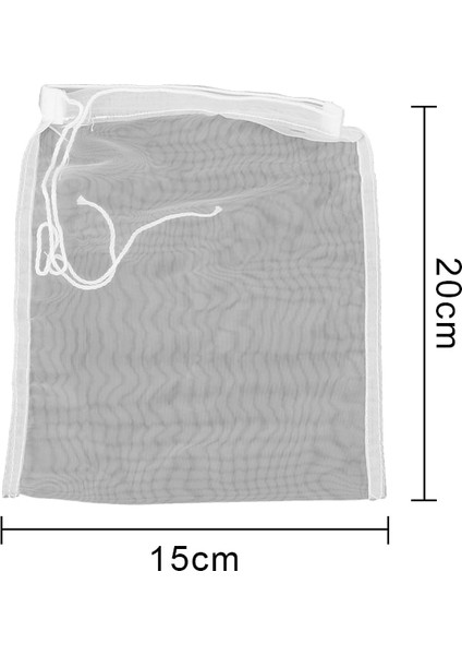 100 Mesh 15X20 cm Stili Mutfak Filtre Kumaş Torbalar Kahve Süt Çay Meyve Suyu Şarap Süzgeç Örgü Sıvı Filtresi Yeniden Kullanılabilir Naylon Filtre Torbası Net (Yurt Dışından)