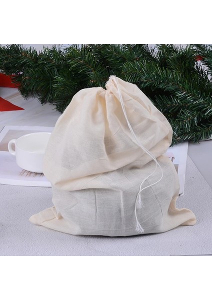1 Adet Yeniden Kullanılabilir Pamuk Gıda Filtre Torbası Somun Süt Torbası Sıkma Suyu Izgara Örgü Filtre Elek Cold Brew Kahve Filtresi 30*40CM (Yurt Dışından)