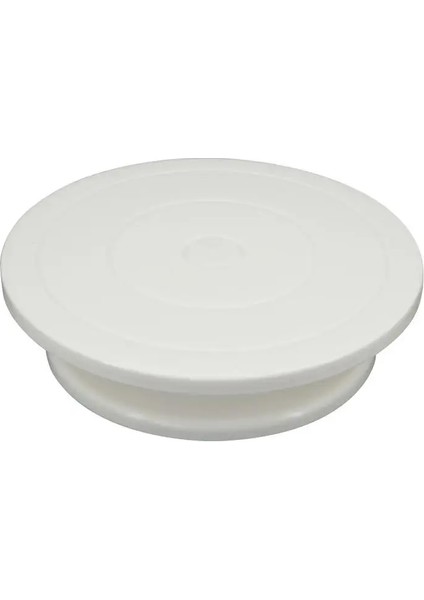 Beyaz Stil Kek Pikap Döner Kaymaz Yuvarlak Kek Standı Kek Dekorasyon Araçları Kek Döner Tabla Mutfak Dıy Tava Pişirme Araçları (Yurt Dışından)