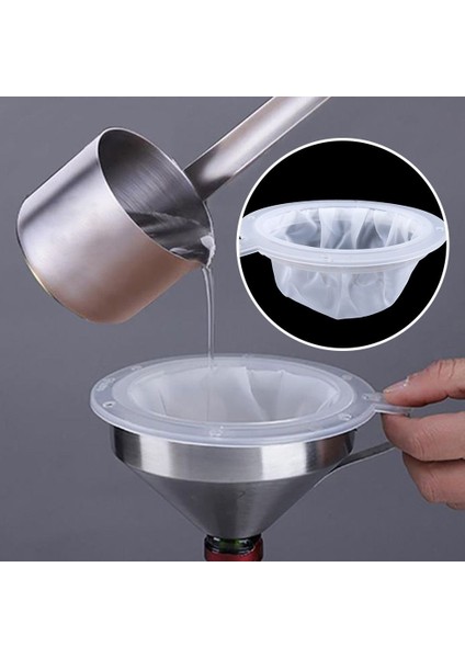 15CM 200 Örgü Stili cm Yeniden Kullanılabilir Örgü Naylon Filtre Elek Suyu Soya Sütü Için Süper Ince Kevgir Bal Çay Kahve Süzgeç Mutfak Aksesuarları (Yurt Dışından)