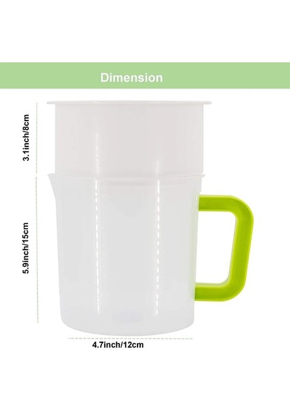 667A Yulaf Çayı Meyve Suyu ve Soya Sütü Filtre Fincan Her Cüruf Filtrasyon Tıbbı Yeniden Kullanılabilir Ellerinizi Dayanıklı Hale Getirmeye Gerek Yok (Yurt Dışından) fırsatları